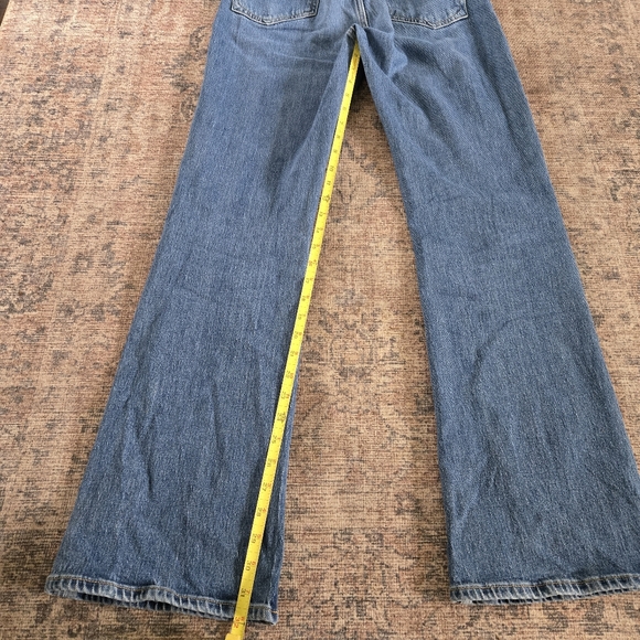 Rag & Bone Peyton High-Rise Full Length Bootcut Wide Jean Allie Wash Blue Denim - Picture 7 of 7